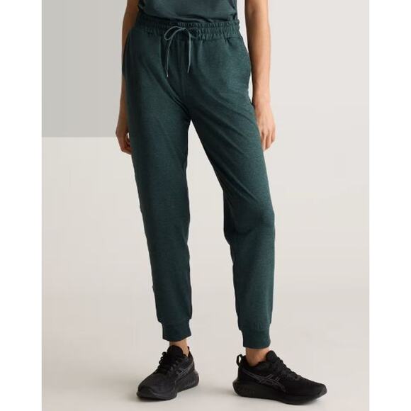 Quince Pants - Quince Flowknit Performance Jogger Women's Size S Heather Green Slim Fit Sporty